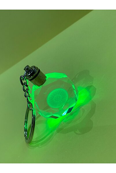 kurukafagift Illuminated Crystal Glass Color Changing Keychain