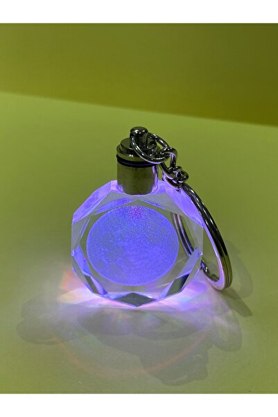 kurukafagift Illuminated Crystal Glass Color Changing Keychain