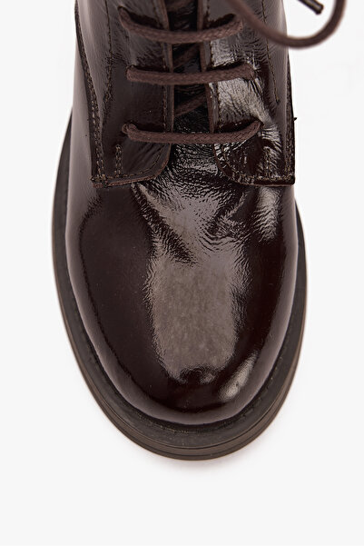 West To West Kadın Topuklu Bağcıklı Bot – Hakiki Deri Şık Günlük Bot