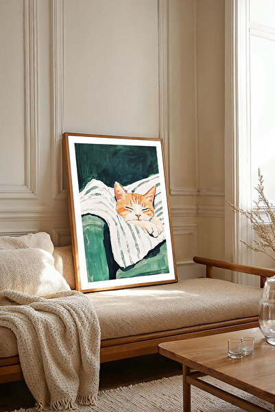 Dekorsiahome Tek Parça Ahşap Çerçeveli Oturma Odası Salon Mutfak Tablosu TK2175