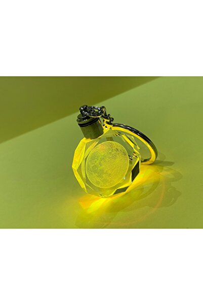 kurukafagift Illuminated Crystal Glass Color Changing Keychain