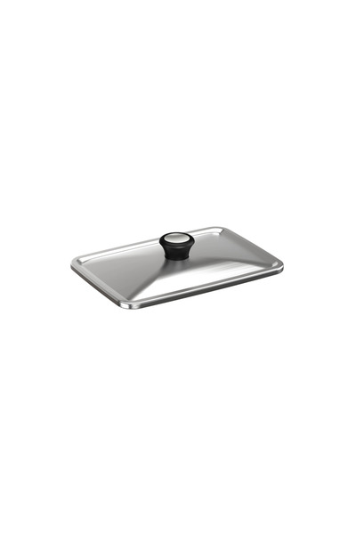 TEFAL Cooking Lid XA731810, compatible with OptiGrill 4in1, stainless steel, dishwasher-safe, silver