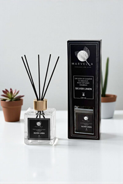 Marvella Premium room air freshener, with bamboo sticks, Silver Linen, 120 ml