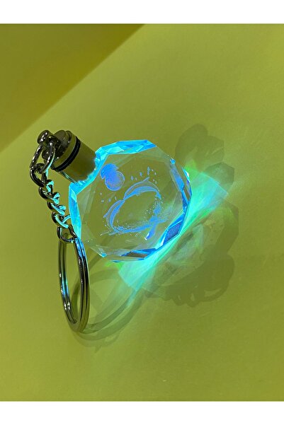 kurukafagift Illuminated Crystal Glass Color Changing Keychain