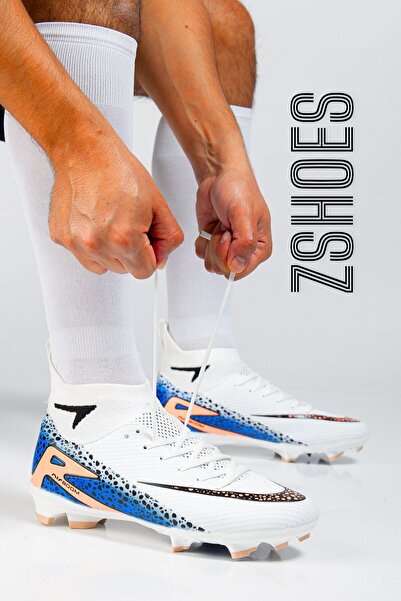 ZSHOES Unisex Tpu Imported Sole Flexible Premium Football Boots with Ankle/Stocking Support