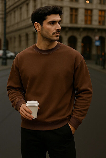 COMBİNE MİCHAİL Мъжки дълъг пуловер с голям размер за зимата