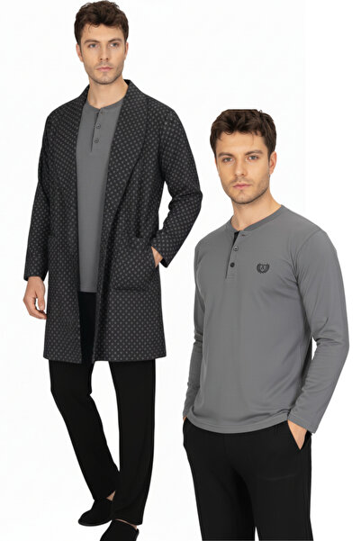 vory Men's Gift Groom's Suit 3-Piece Robe Pajama Set Vr.A7.N70.Y07.D18