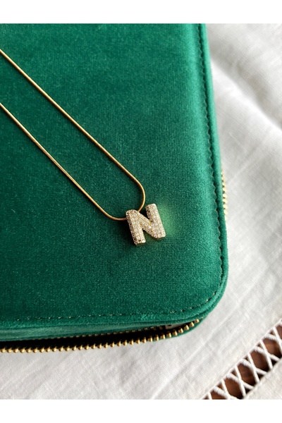 Miltonia Letter N Steel Necklace