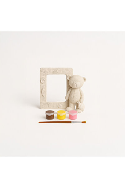 Tabby Design Sevimli Ayı Çerçeve Beton Taş Boyama Seti