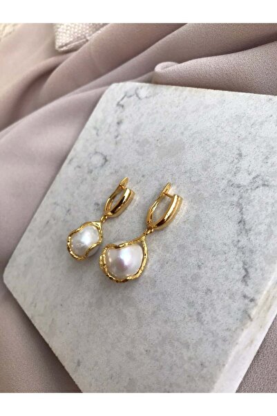 BuinJewellery Kafesli Barok İnci Küpe
