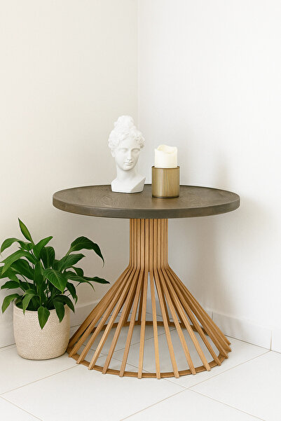 Onouqo PalermoXXL Yuvarlak Modern Klasik Rustik Retro Naturel Dekoratif Ahşap...