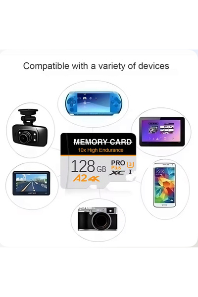 Generic بطاقة ذاكرة Micro SD سعة 2 تيرابايت - سرعة عالية 10 أضعاف التحمل A2 4K Pro Plus، الفئة 10 UHS-I MicroSDXC