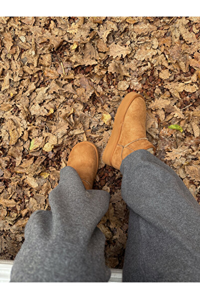labor Selection Kalın Taban içi kürklü Mini Boy Kadın Bot Tam Kalıptır ayaktan çıkmaz Siyah