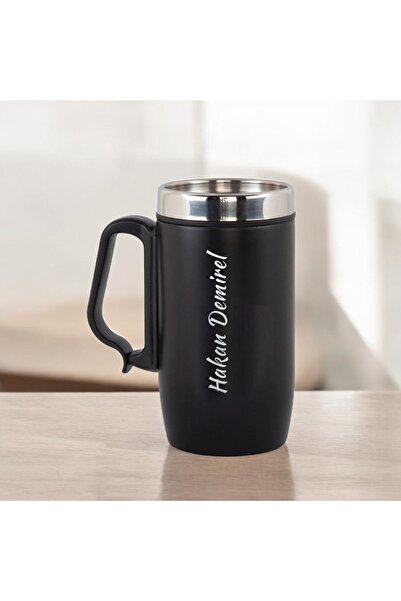 DeryalarDijital 5304 Çelik Kupa / 240 ml İism baskılı kişiye özel hediyelik ürün