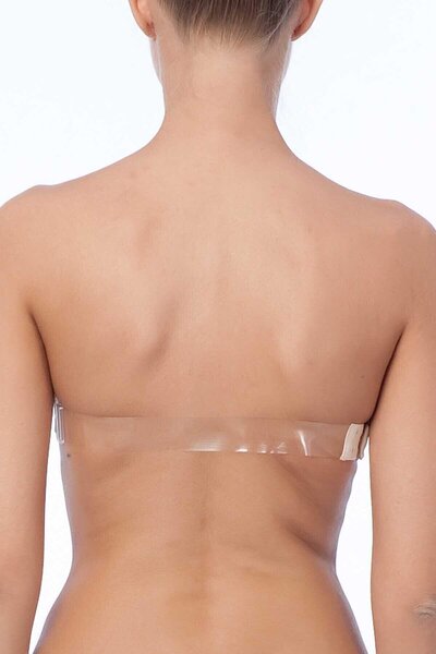 by İGP Unpadded Strapless Low-Cut Bra with Transparent Back (Straps Included)