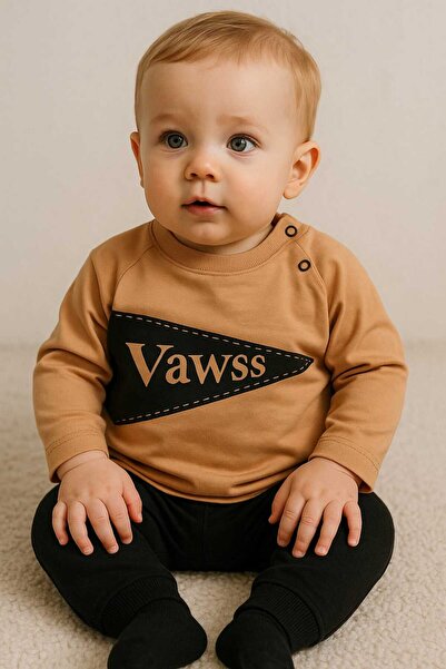 krm kerem bebe طقم أطفال مزدوج مكتوب عليه Vaws