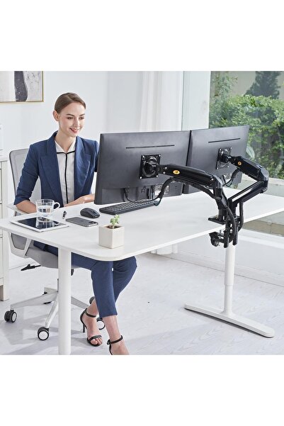Nb North Bayou Dual Monitor Desk Mount Stand F160 (17-27 inch, Full Motion)