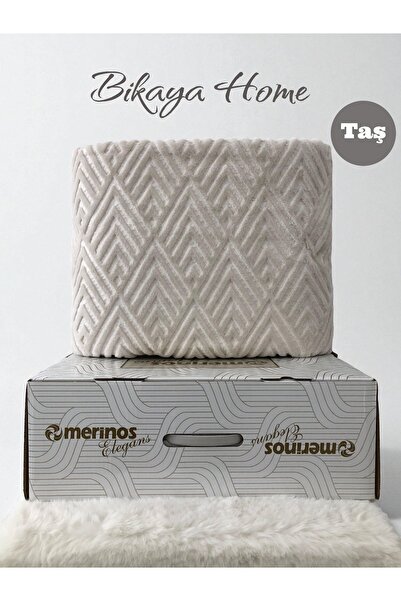 Bikaya Home Elegans Embossed Single Blanket - Original Box - 160X220 cm - New Colors and Patterns