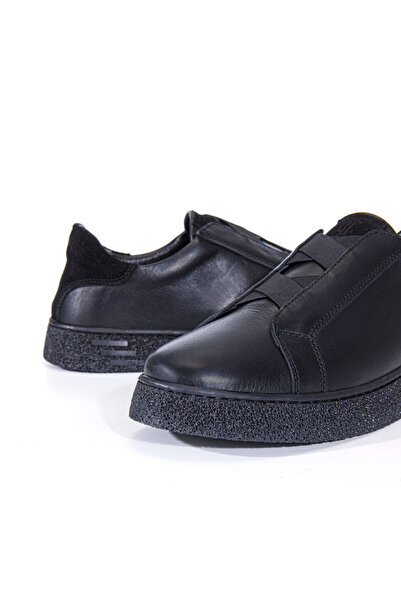 Vantaggio Tonelli Black 100% Genuine Leather Men's Casual Shoes