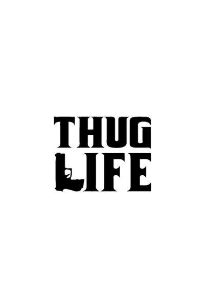Oracal Sticker auto ''Thug life'', 15x15 cm, negru