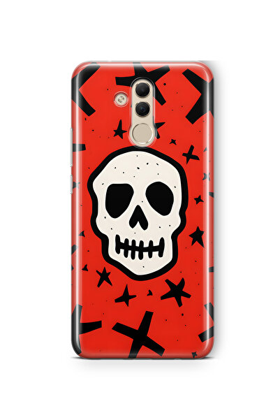 FLAMENKO حافظة هاتف شفافة متوافقة مع هواوي ميت 20 لايت بنمط جمجمة ونجوم