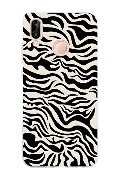 FLAMENKO حافظة هاتف شفافة بنمط الحمار الوحشي متوافقة مع هاتف هواوي P20 لايت