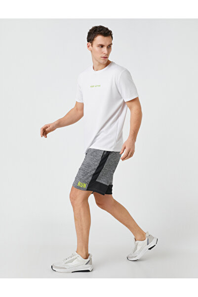 Koton شورت ميلانج رمادي وبرمودا للرجال 2YAM01219NK