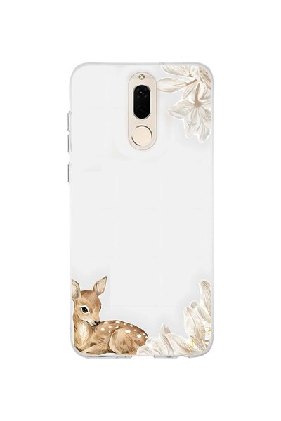 FLAMENKO حافظة هاتف شفافة متوافقة مع هاتف Huawei Mate 10 Lite بنمط الغزال الصغير