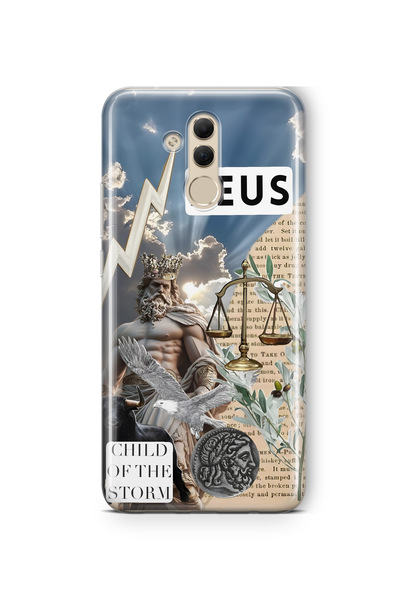 FLAMENKO حافظة هاتف شفافة بنمط زيوس متوافقة مع هاتف هواوي ميت 20 لايت