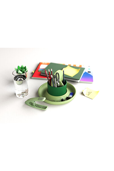 Elarion TIDY STACK - Desk Organizer Yeşil Renkli Masaüstü Düzenleyici Seti – ...