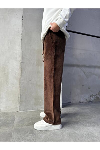 XPUPPETWEAR Kahverengi Kadife Baggy Pantolon