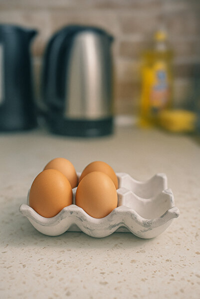 SZN HOME DESİGN 6’lı Yumurtalık Mermer Desenli