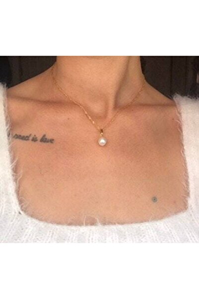 BuinJewellery Tek İnci Zincir Kolye
