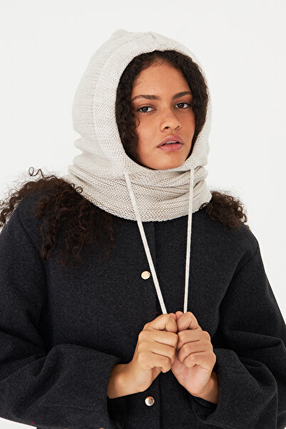 OX-RA Ecru Knitwear Knitted Balaclava Beanie Hat