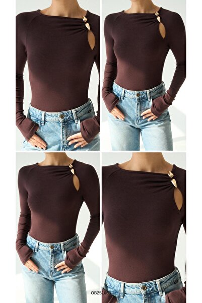 CADDELAMODA Women's Blouse with Drop Accessories