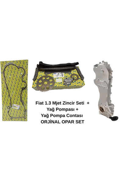 OPAR 55107097 Fiat 1.3 Mjet Triger Zincir Seti + Yağ Pompası + Conta Seti