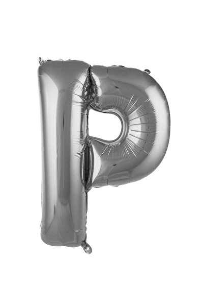 FESTİLO بالون فويل على شكل حرف فضي اللون 100 سم 40 بوصة متوافق مع الهيليوم