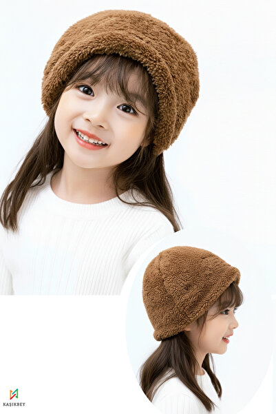 KAŞIKBEY Beanie Children's Plush Beanie Welsoft Windproof Hat Winter Plush Beanie