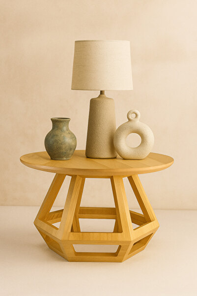 Onouqo Palermo Bold Yuvarlak Modern Klasik Rustik Retro Vintage Naturel Dekor...