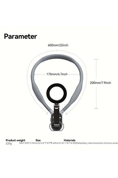 TELESIN Cam Mobile Magnetic Neck Mount – Hands-Free Adjustable Mount for Smartphones, Cameras