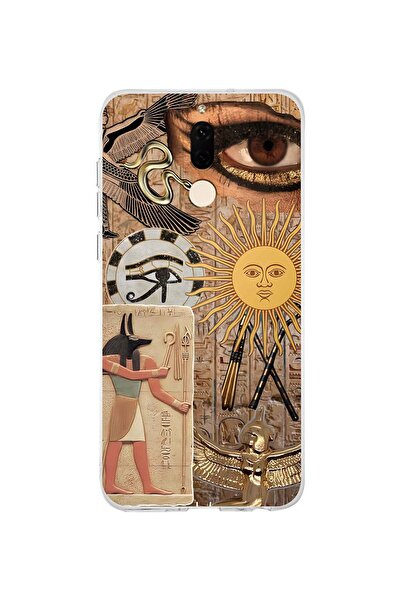 FLAMENKO حافظة هاتف شفافة بنمط عين را متوافقة مع هاتف هواوي ميت 10 لايت