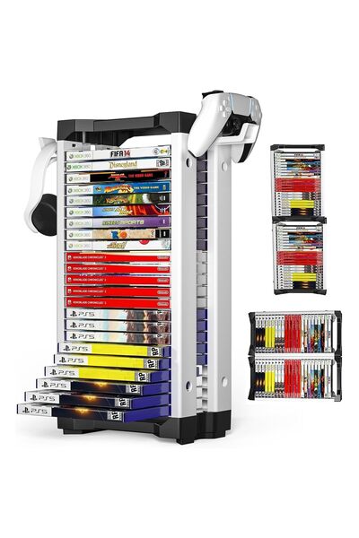 Hype Store Game Storage Tower 23 Capacity Game Stand Rack for Ps5/Ps4/Xbox On...