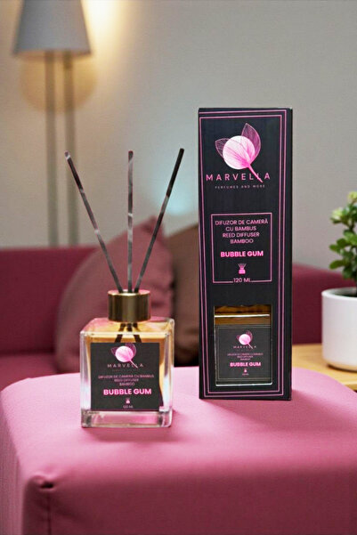 Marvella Premium room freshener, with Bamboo sticks, Bubble Gum, 120 ml