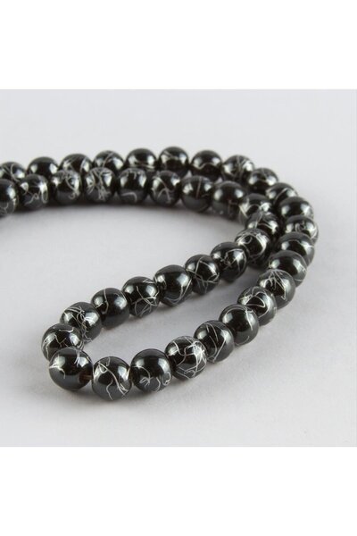 ZERO LAND Lvsqvr Striped Hematite Stone (01611) 8 Mm-White