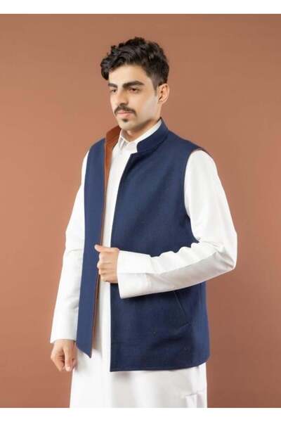 GENERAL'S Double-sided vest for men in beige and blue
