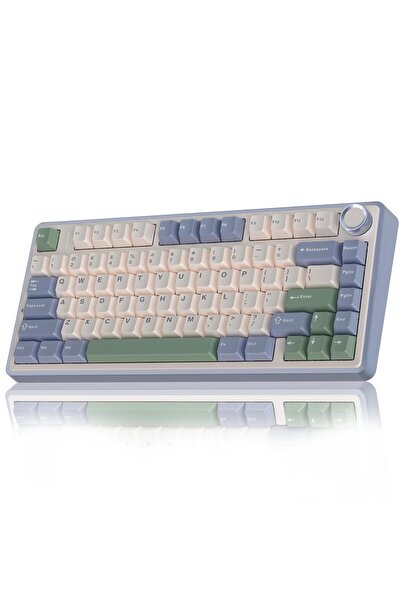 Hype Store لوحة مفاتيح Aula F75 ميكانيكية بإضاءة RGB وتصميم TKL مع مفاتيح Rea...