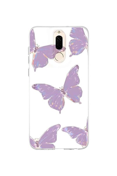 FLAMENKO حافظة هاتف شفافة متوافقة مع هاتف هواوي ميت 10 لايت بنمط الفراشة الأر...