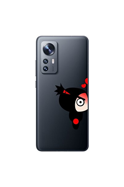 Dali Design حافظة شفافة متوافقة مع هاتف Xiaomi Mi 12 بتصميم Couple Pucca 1