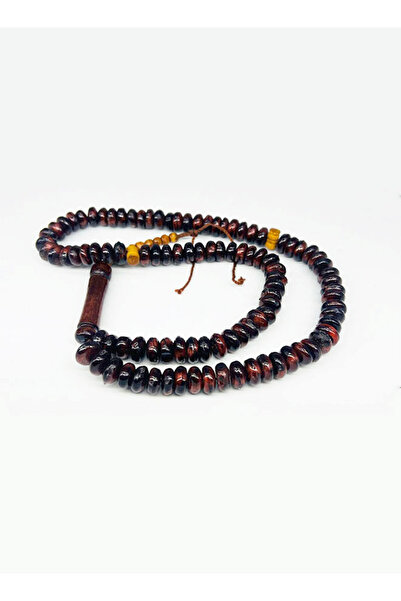 M.A Traders Wooden Black Tasbih/Rosary – 100 Button Shape Beads | 14mm Big Bead Size | Elegant Prayer Beads