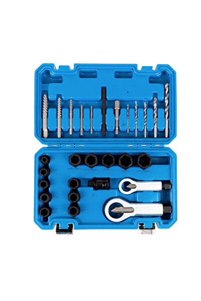 OEM Trusă Extractoare Șuruburi Imeg, 28 Piese, cu Piulițe, Burghie și 2 Prese...